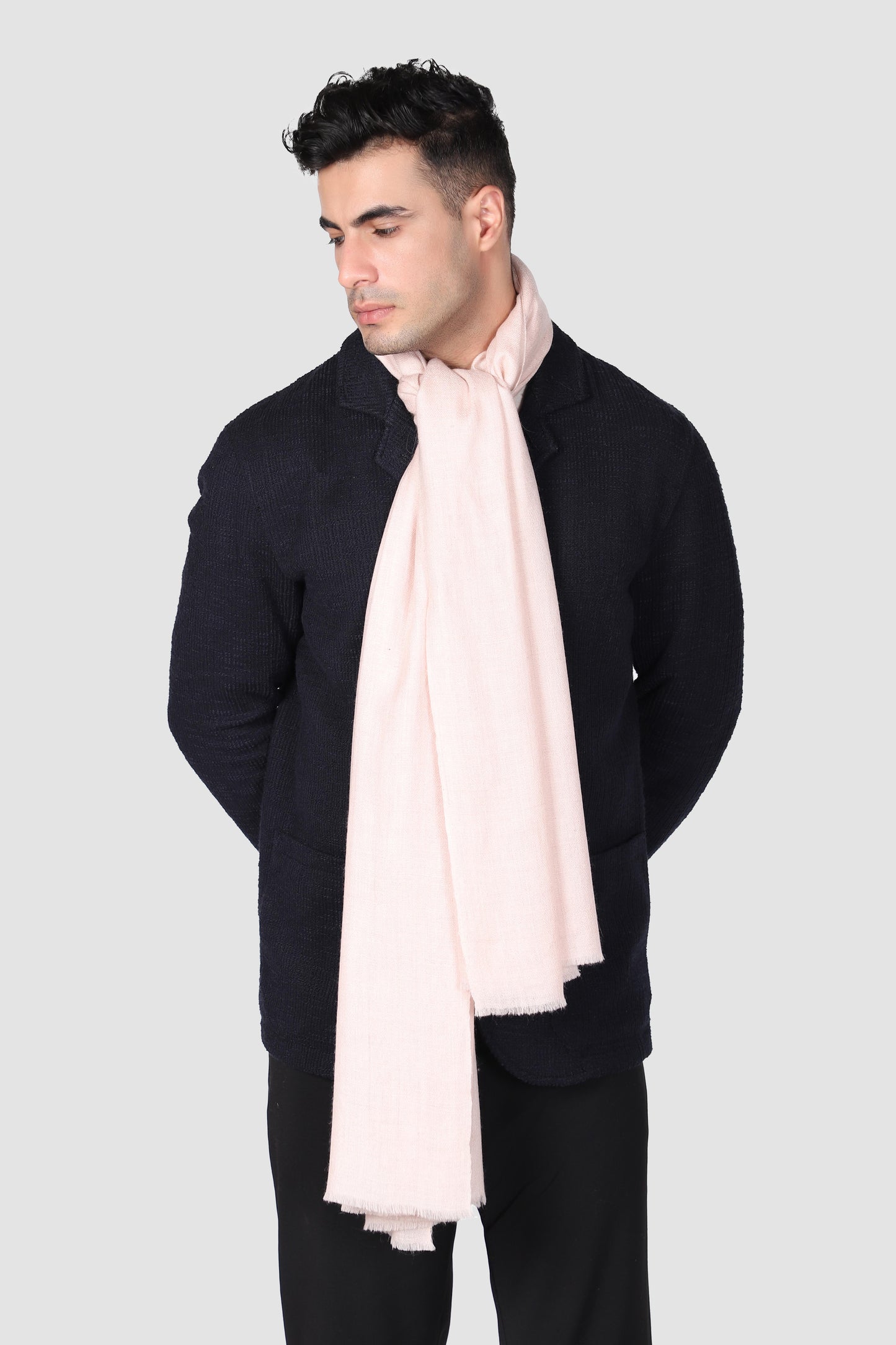 Classic Solid Cashmere Scarf - Glove Pink