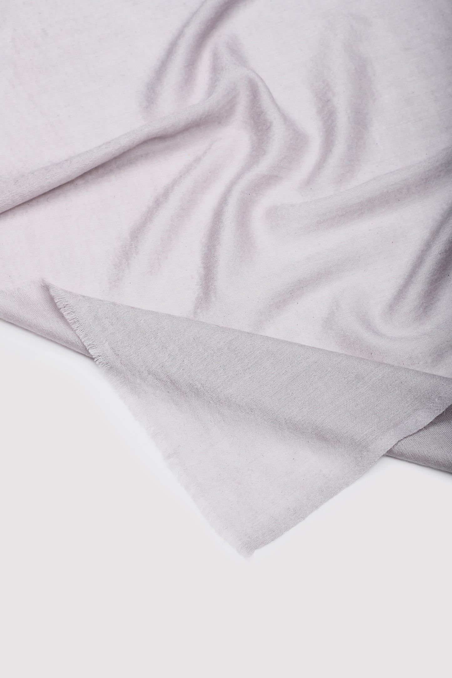 Classic Solid Cashmere Twill Scarf - Grey