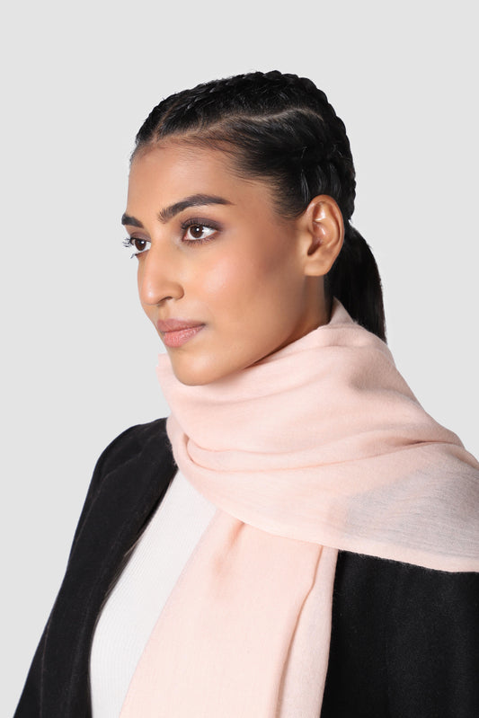 Classic Solid Cashmere Twill Scarf - Glove Pink