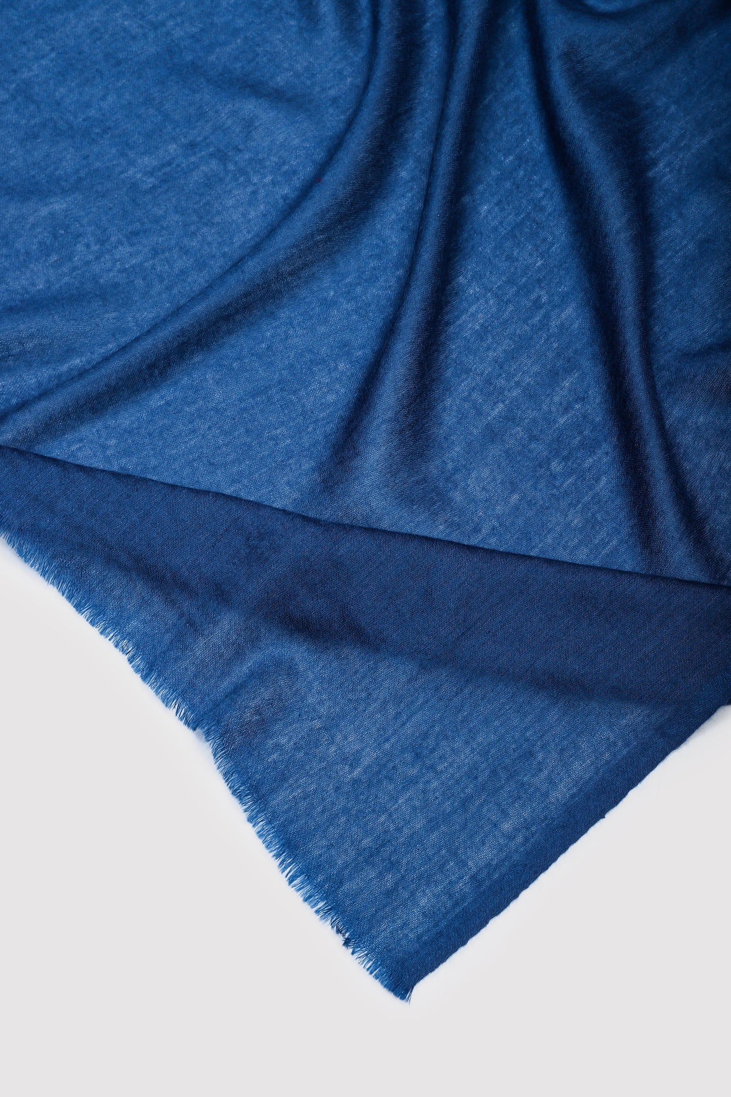 Classic Solid Cashmere Twill Scarf - Hortensia Blue