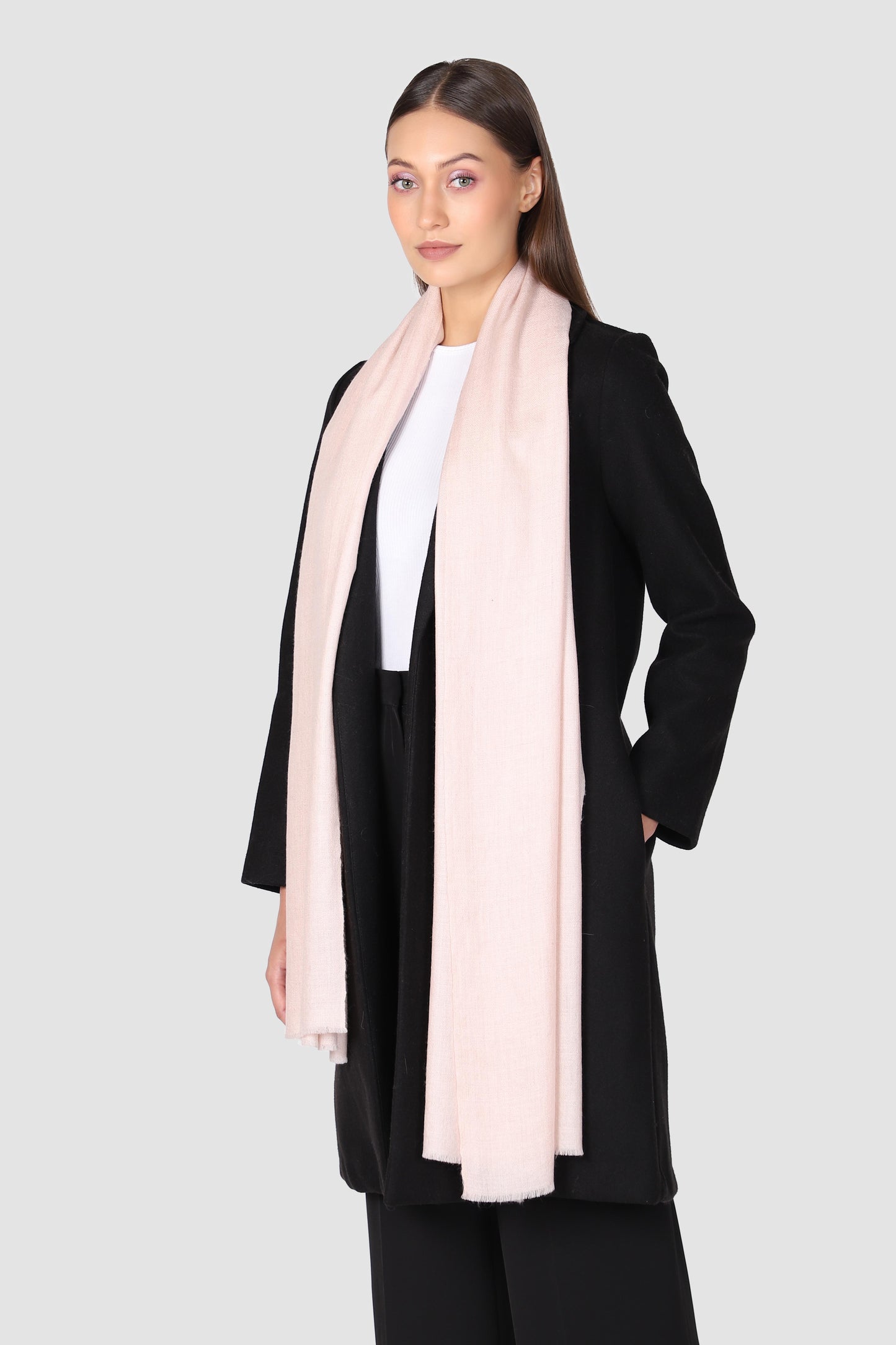 Classic Solid Cashmere Scarf - Glove Pink