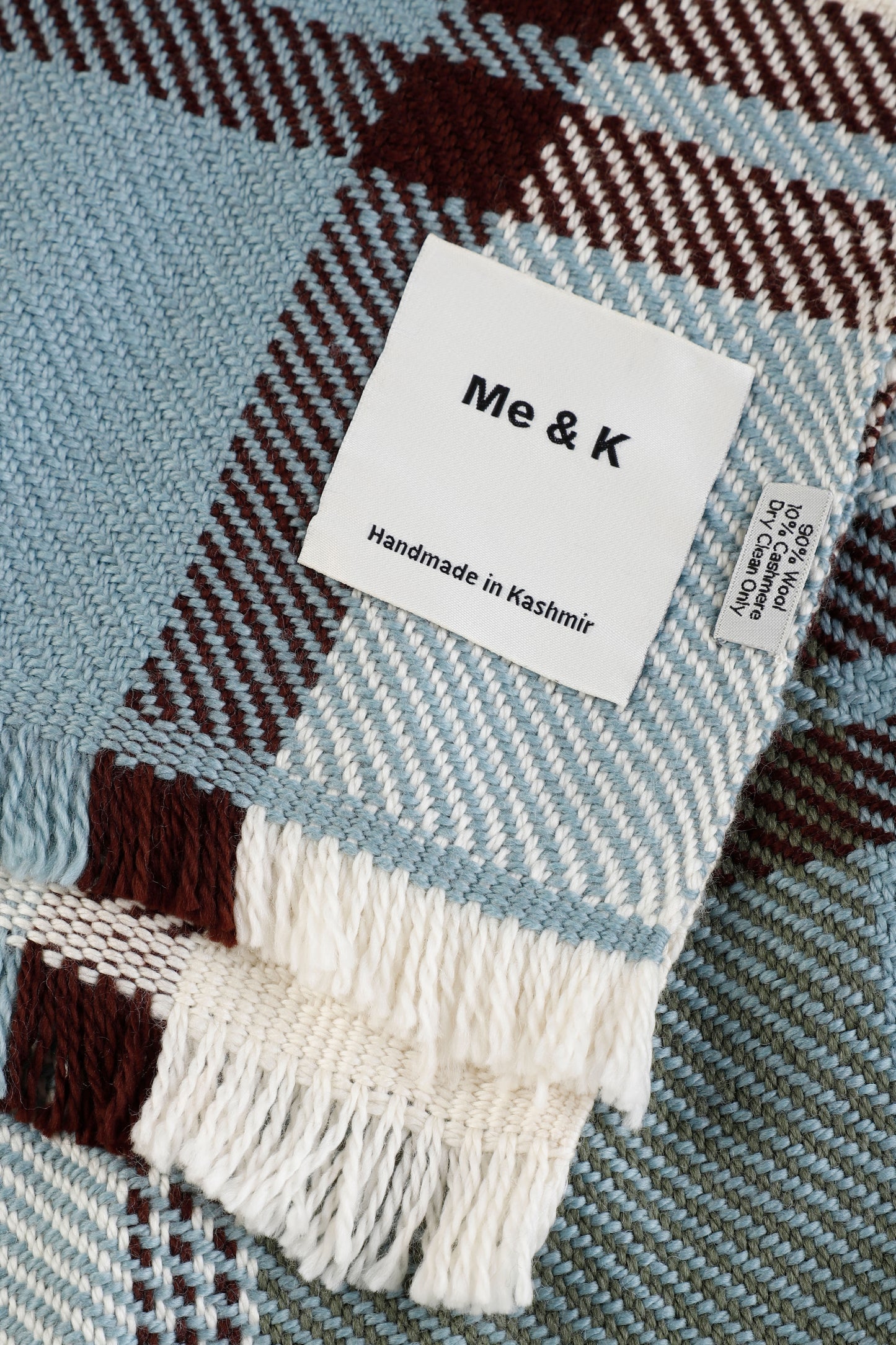 Classic Heritage: Wool & Cashmere Handwoven Check Tartan Throw
