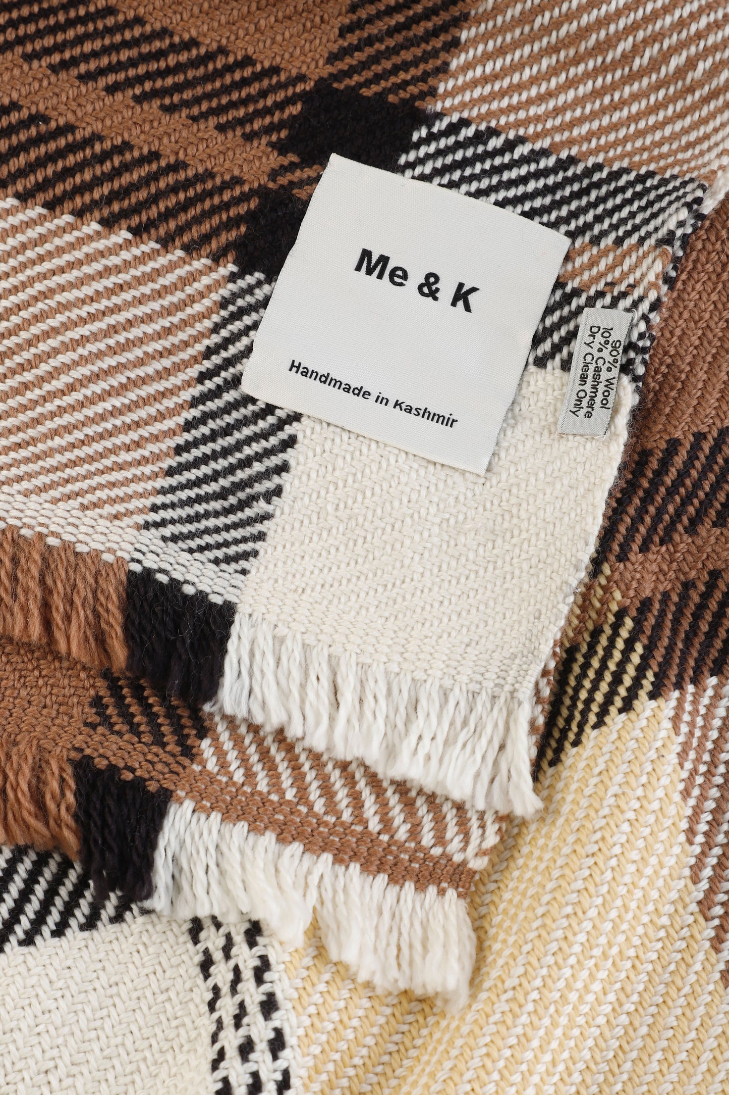 Classic Heritage: Wool & Cashmere Handwoven Check Tartan Throw