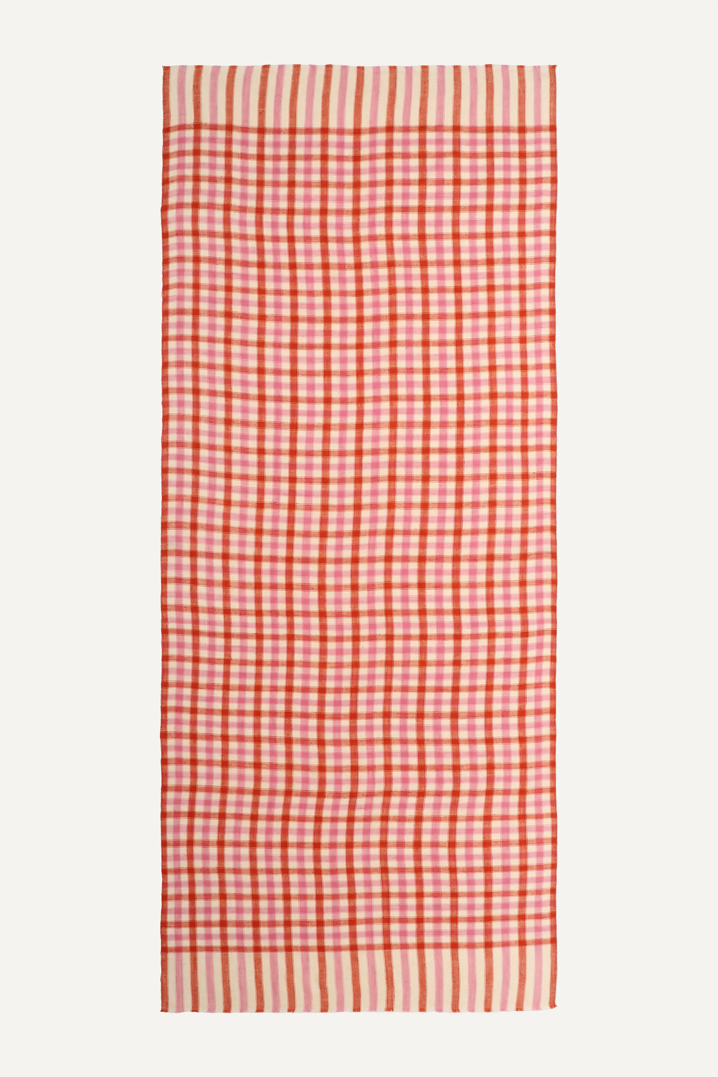 GINGHAM CHECK FOULARD - ORANGE/PINK COMBO
