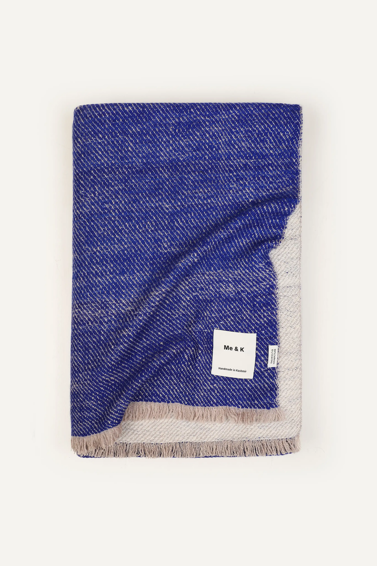 REVERSIBLE THROW - BLUE & IVORY