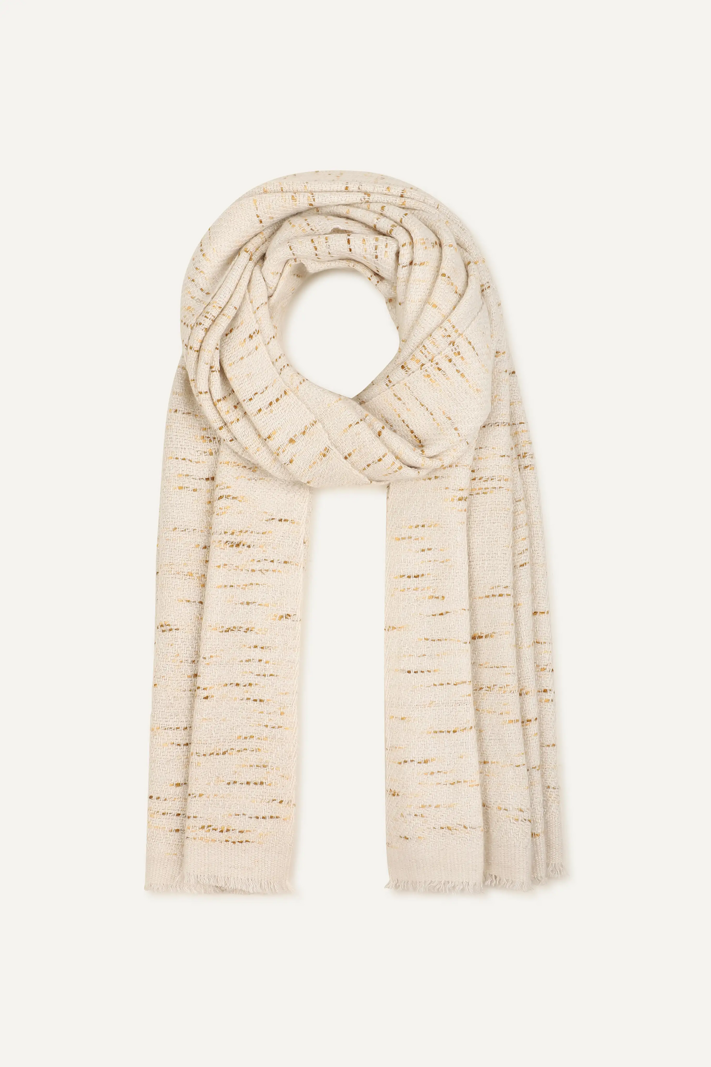 DRIZZLE IKAT SCARF - IVORY COMBO