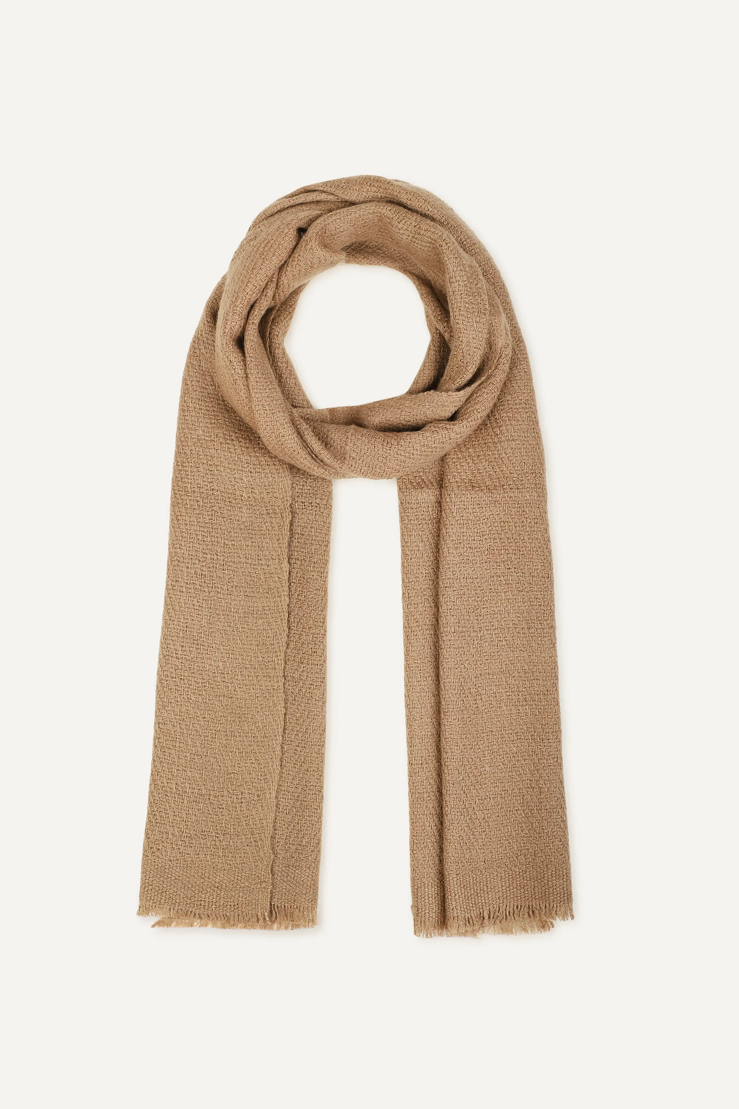 GAUZE MUFFLER SCARF - TOBAC