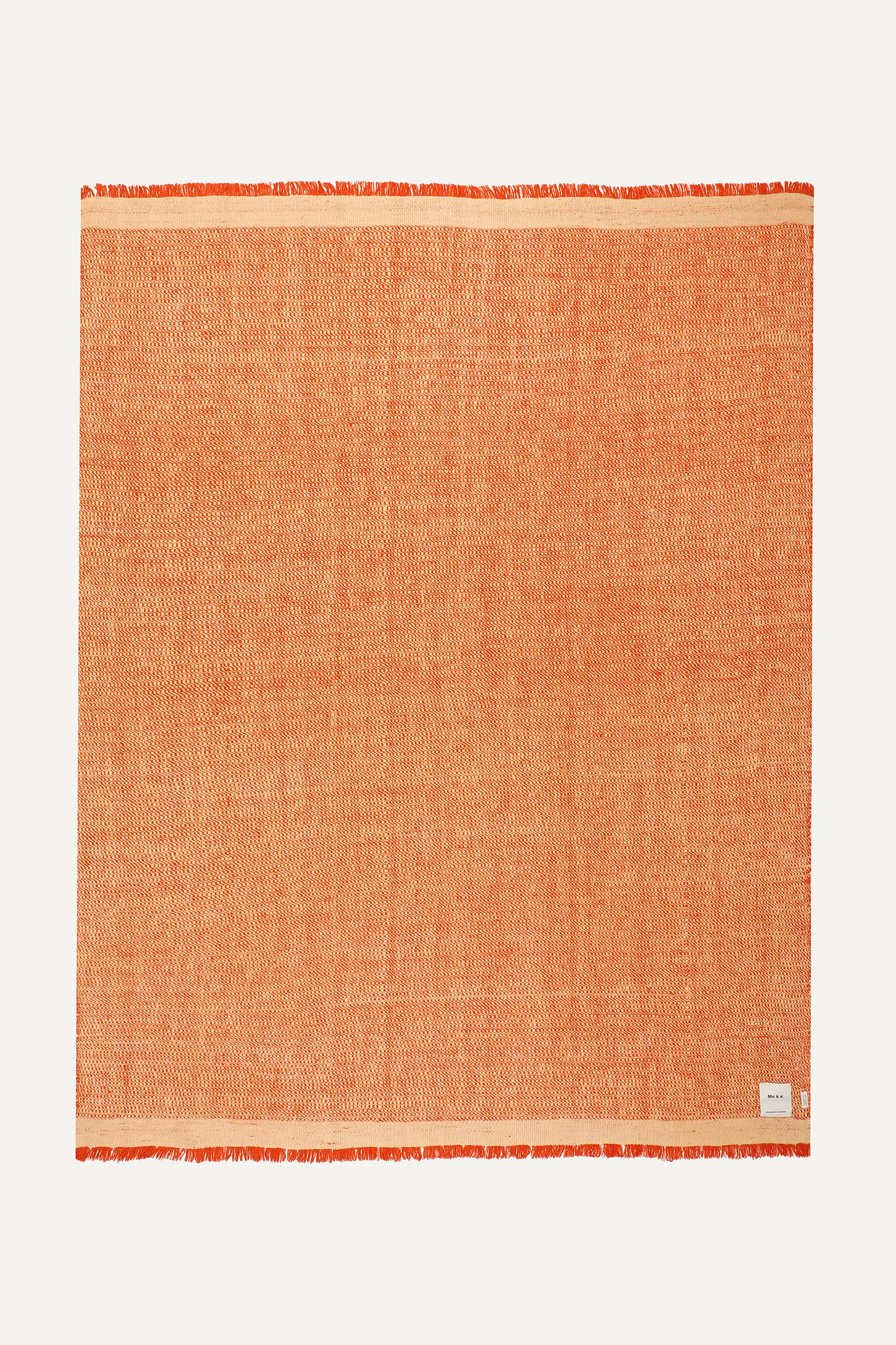 TEXTURED DUO THROW - ORANGE & VANILLA