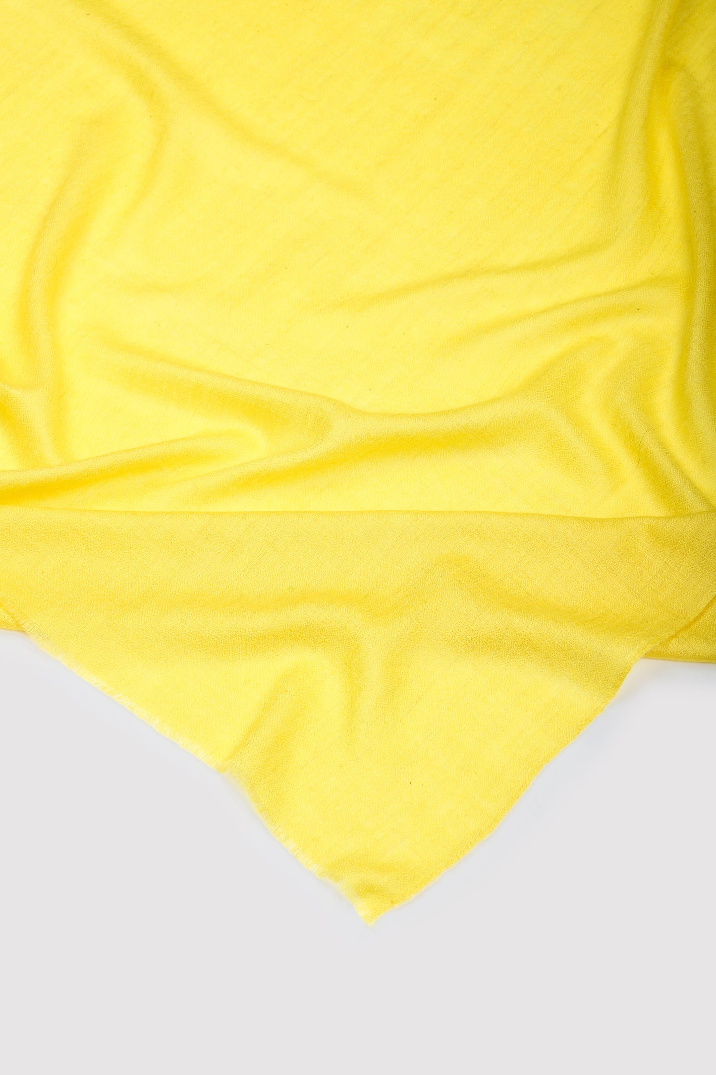 Classic Solid Cashmere Scarf - Yellow