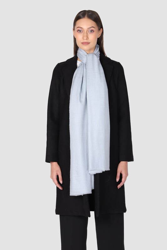 Classic Solid Cashmere Scarf - Blue