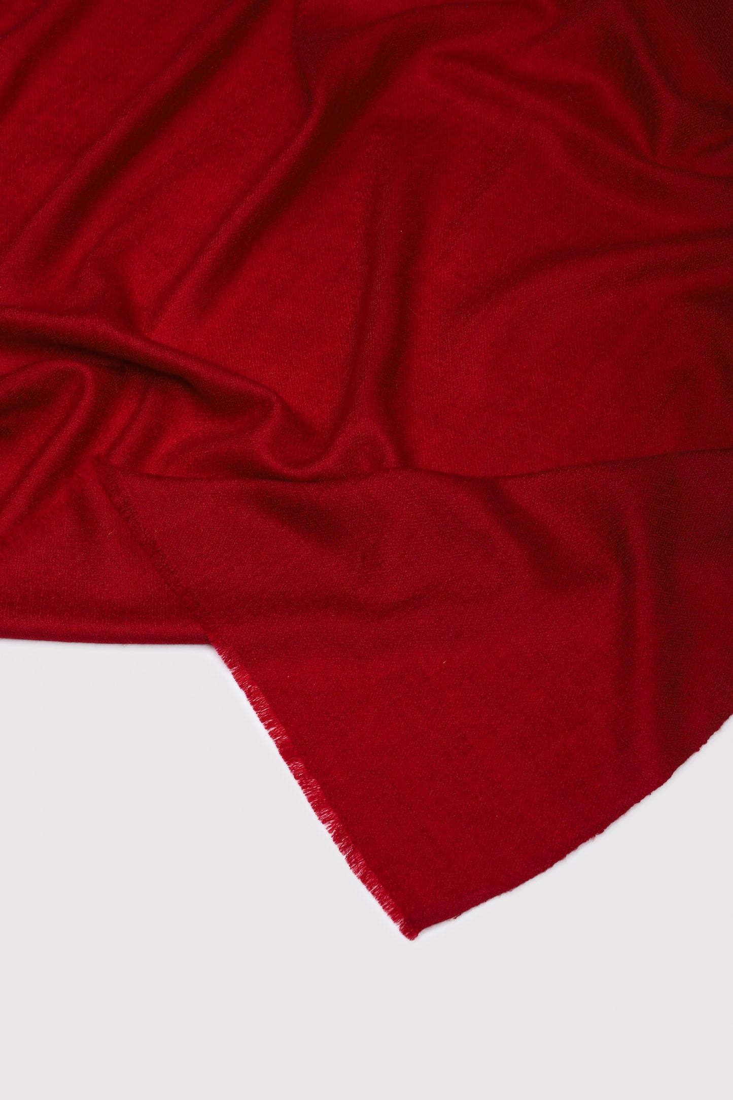 Classic Solid Cashmere Scarf - Dark Red