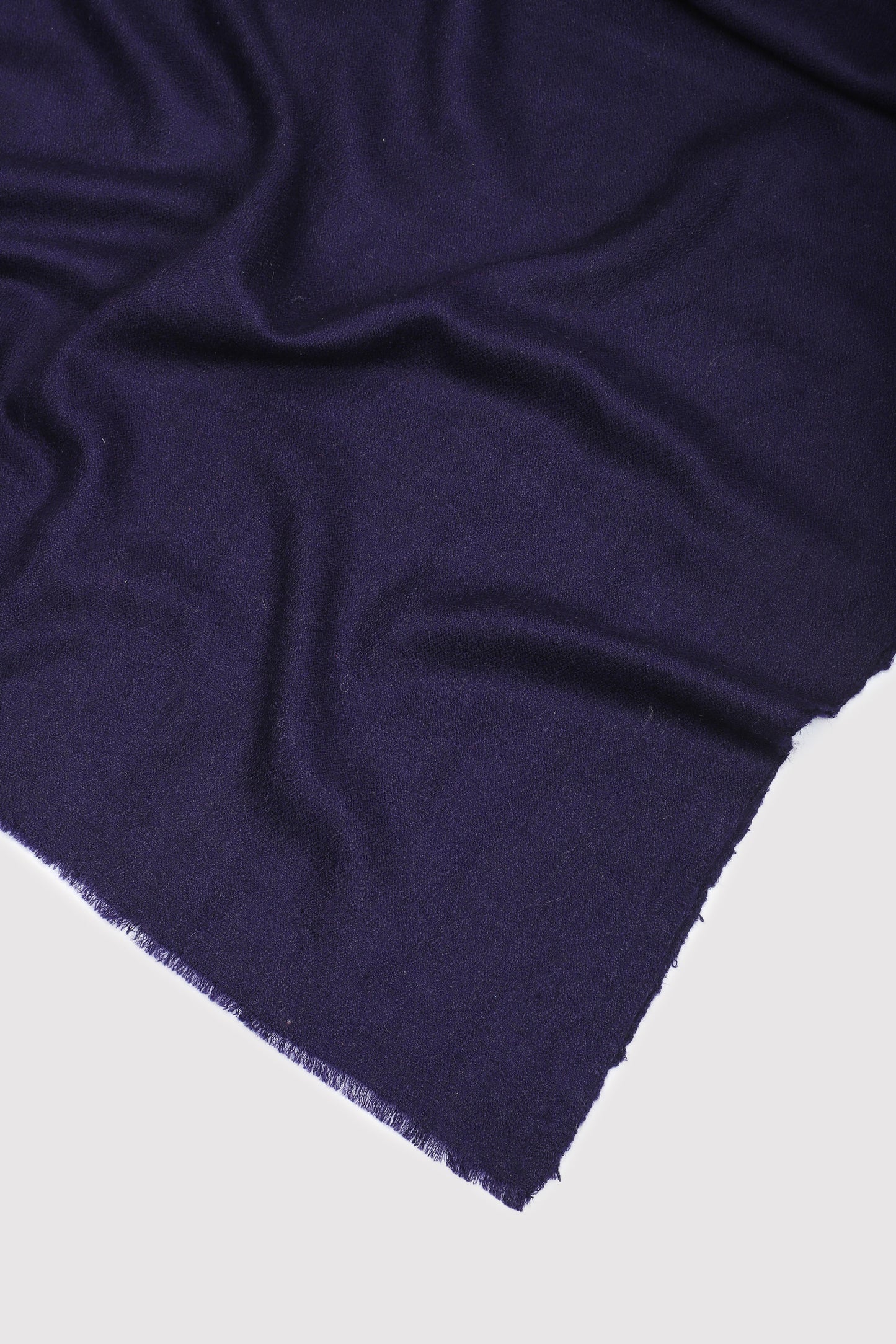 Classic Solid Cashmere Scarf - Navy Blue