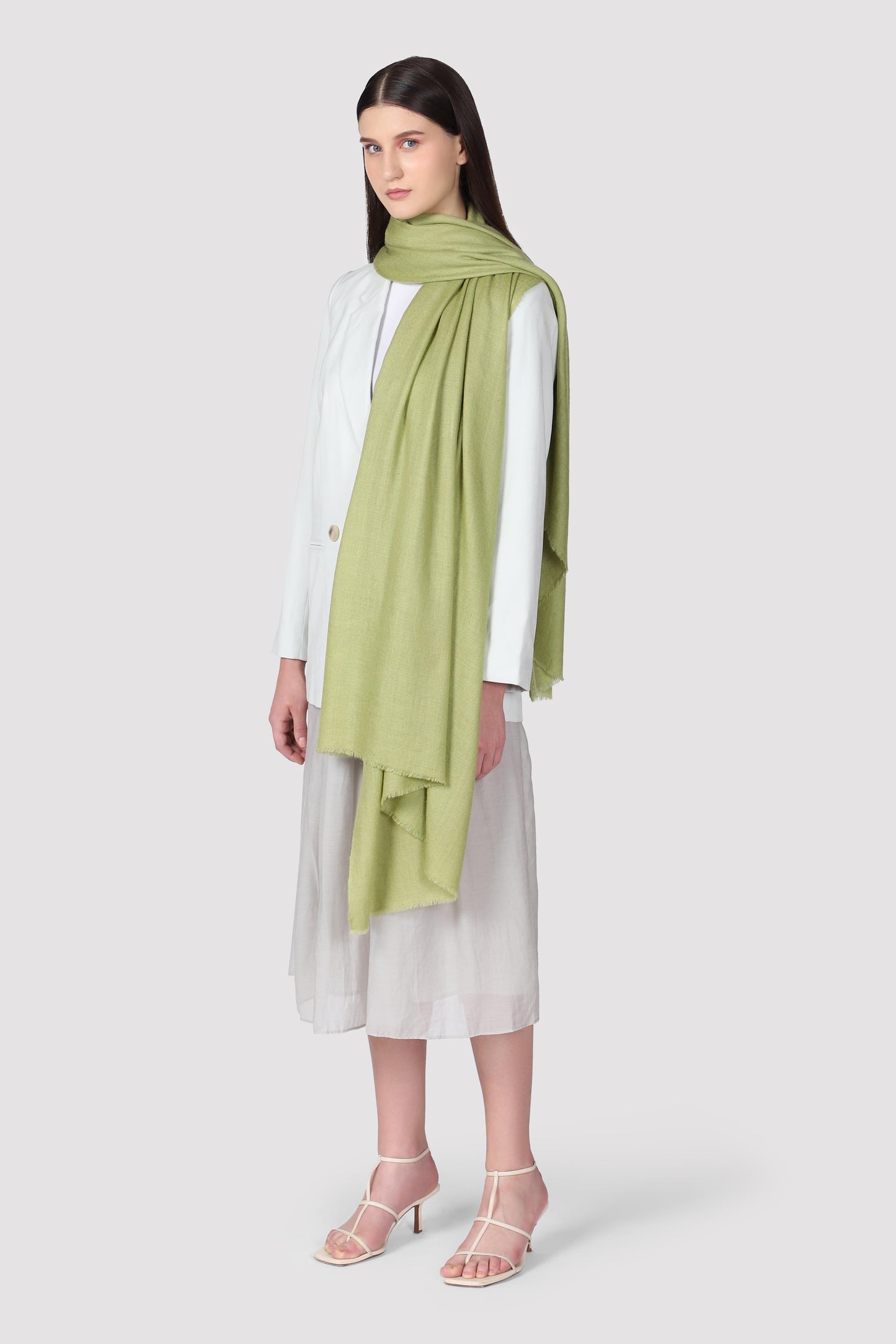 Classic Solid Cashmere Scarf - Green