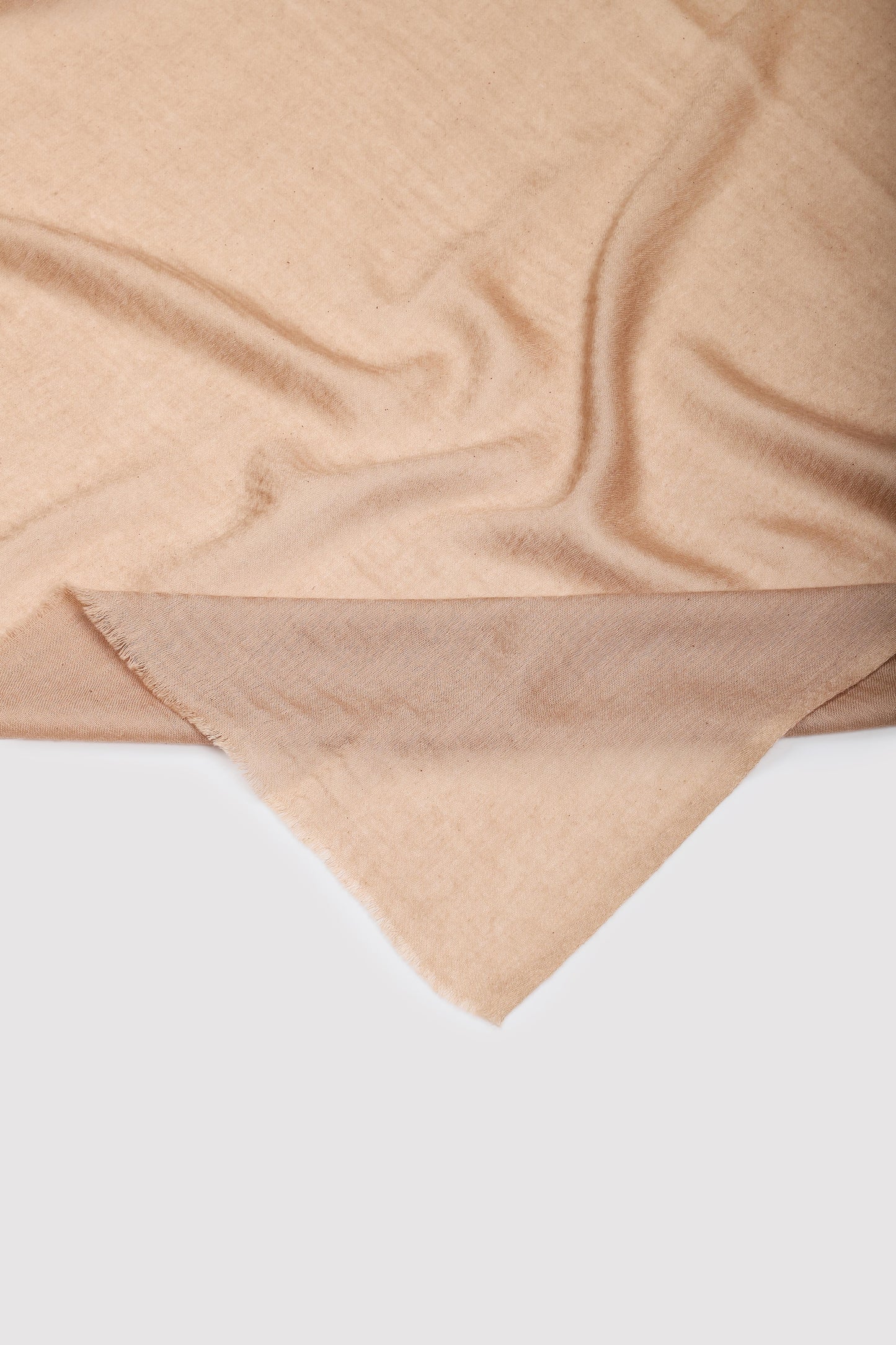Classic Solid Cashmere Twill Scarf - Beige