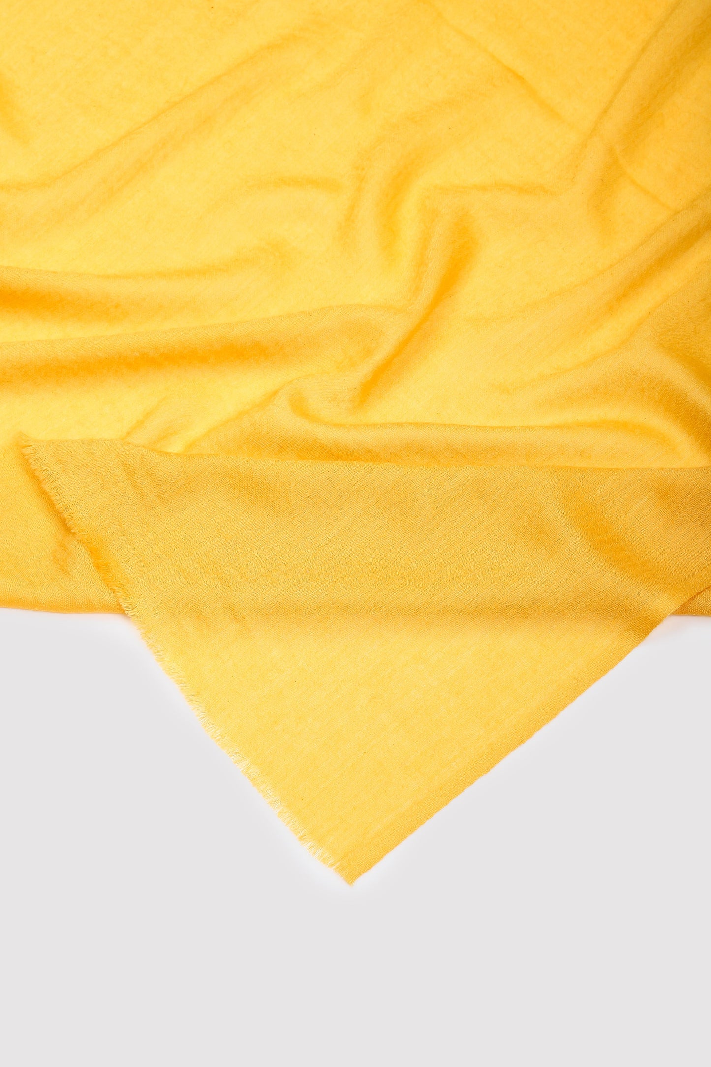 Classic Solid Cashmere Twill Scarf - Yellow