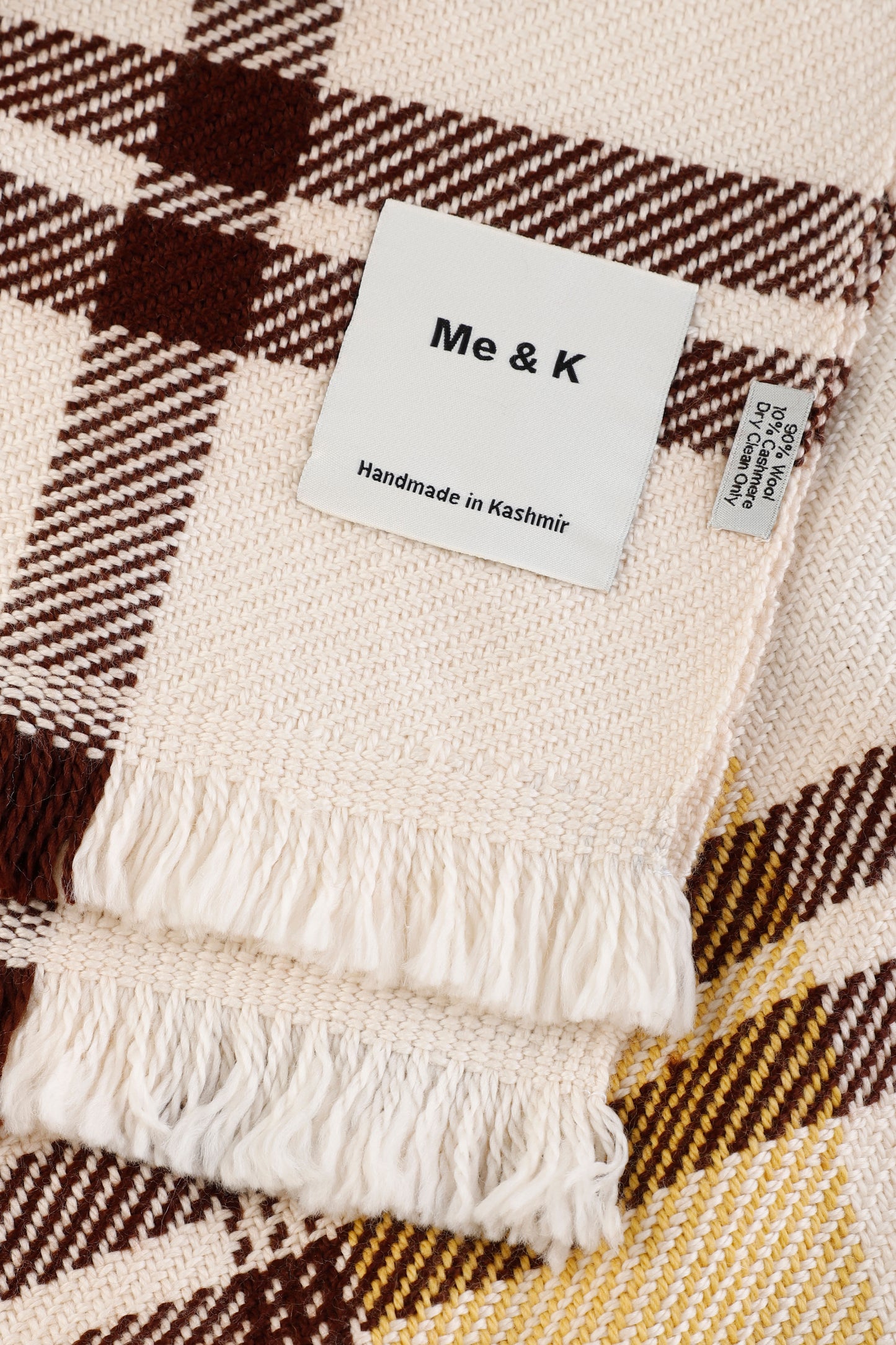 Classic Heritage: Wool & Cashmere Handwoven Check Tartan Throw