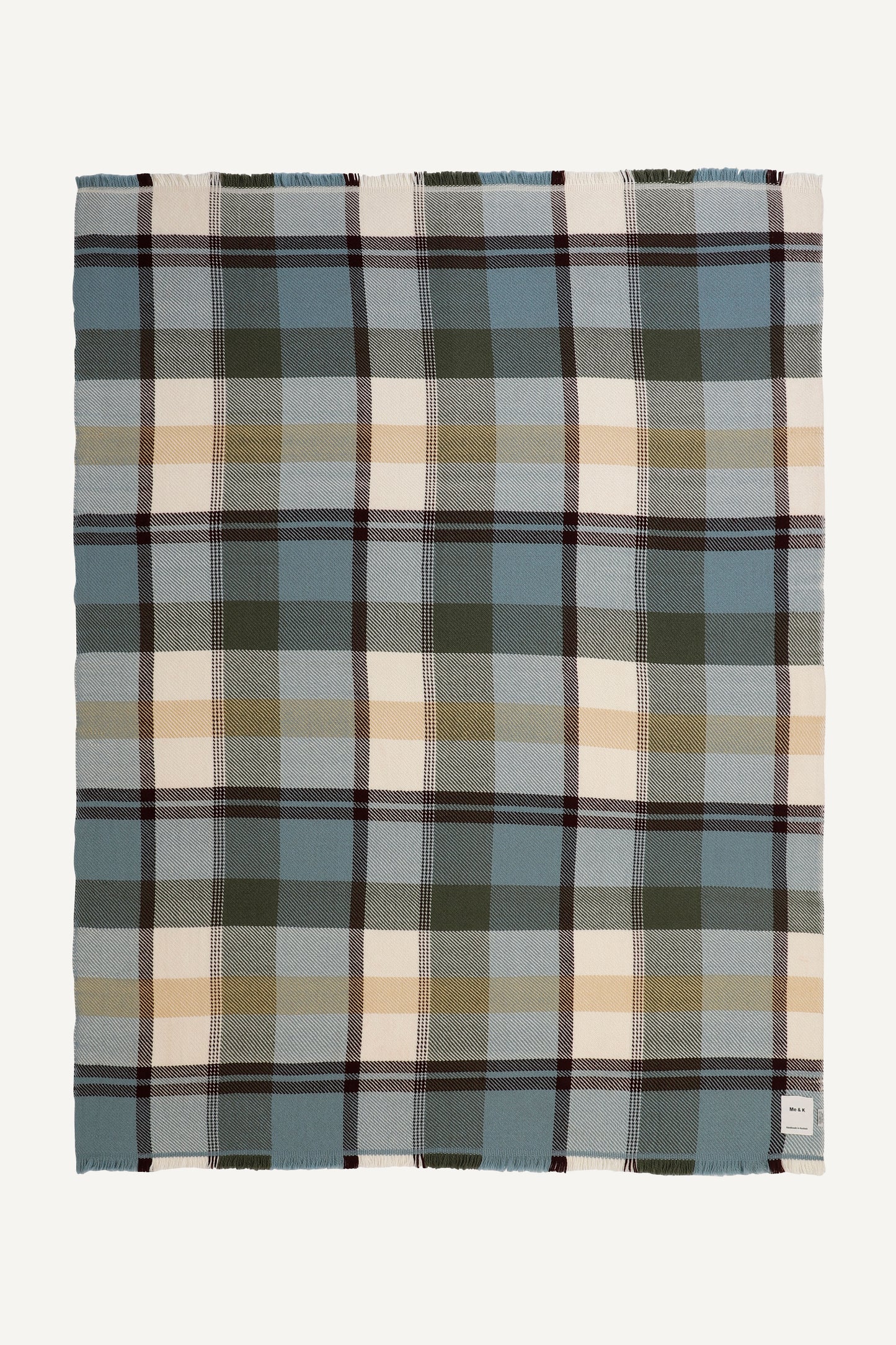 Classic Heritage: Wool & Cashmere Handwoven Check Tartan Throw