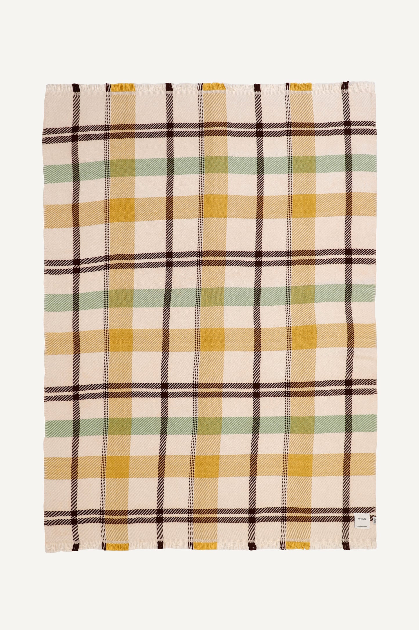 Classic Heritage: Wool & Cashmere Handwoven Check Tartan Throw
