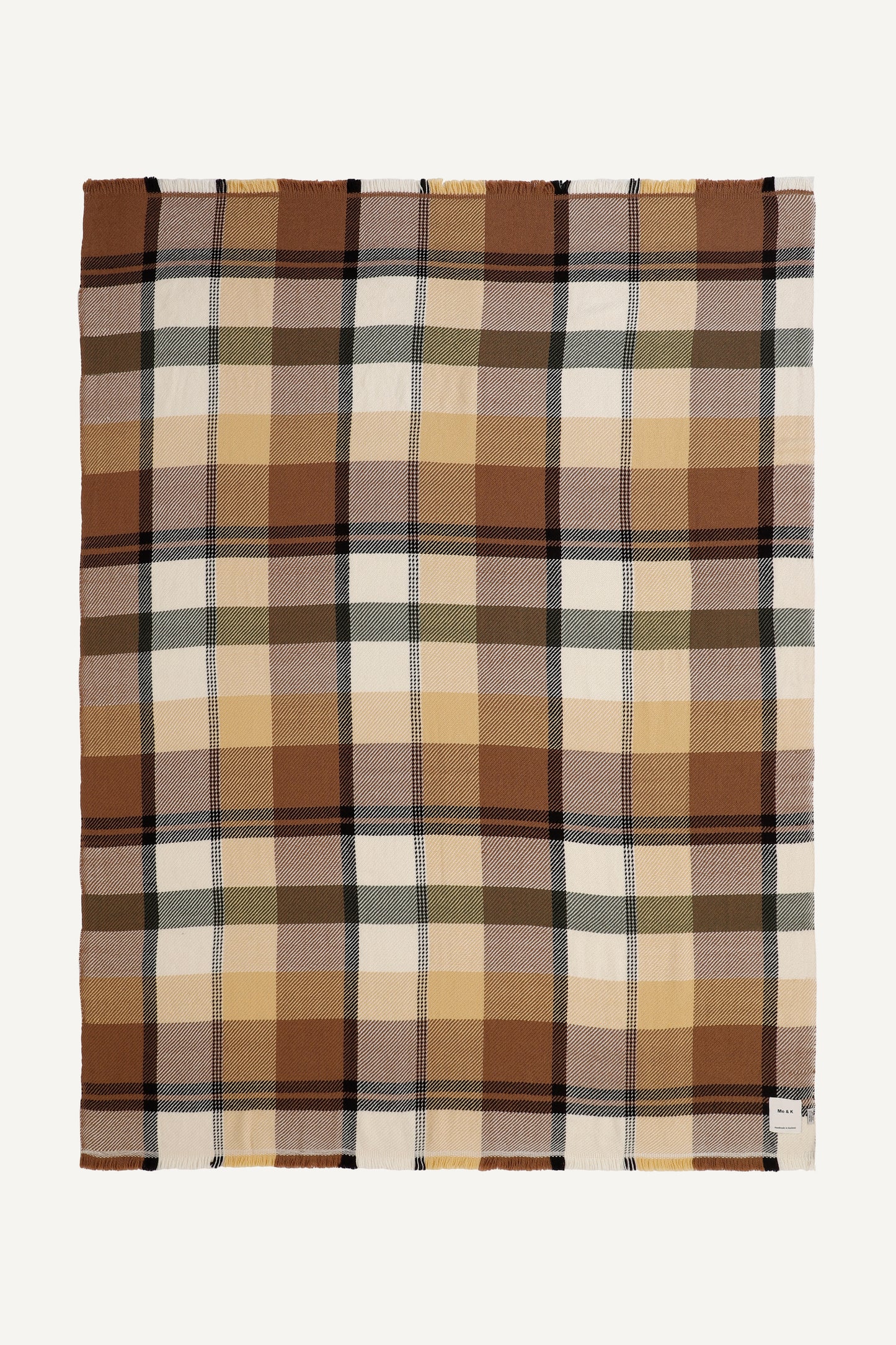 Classic Heritage: Wool & Cashmere Handwoven Check Tartan Throw