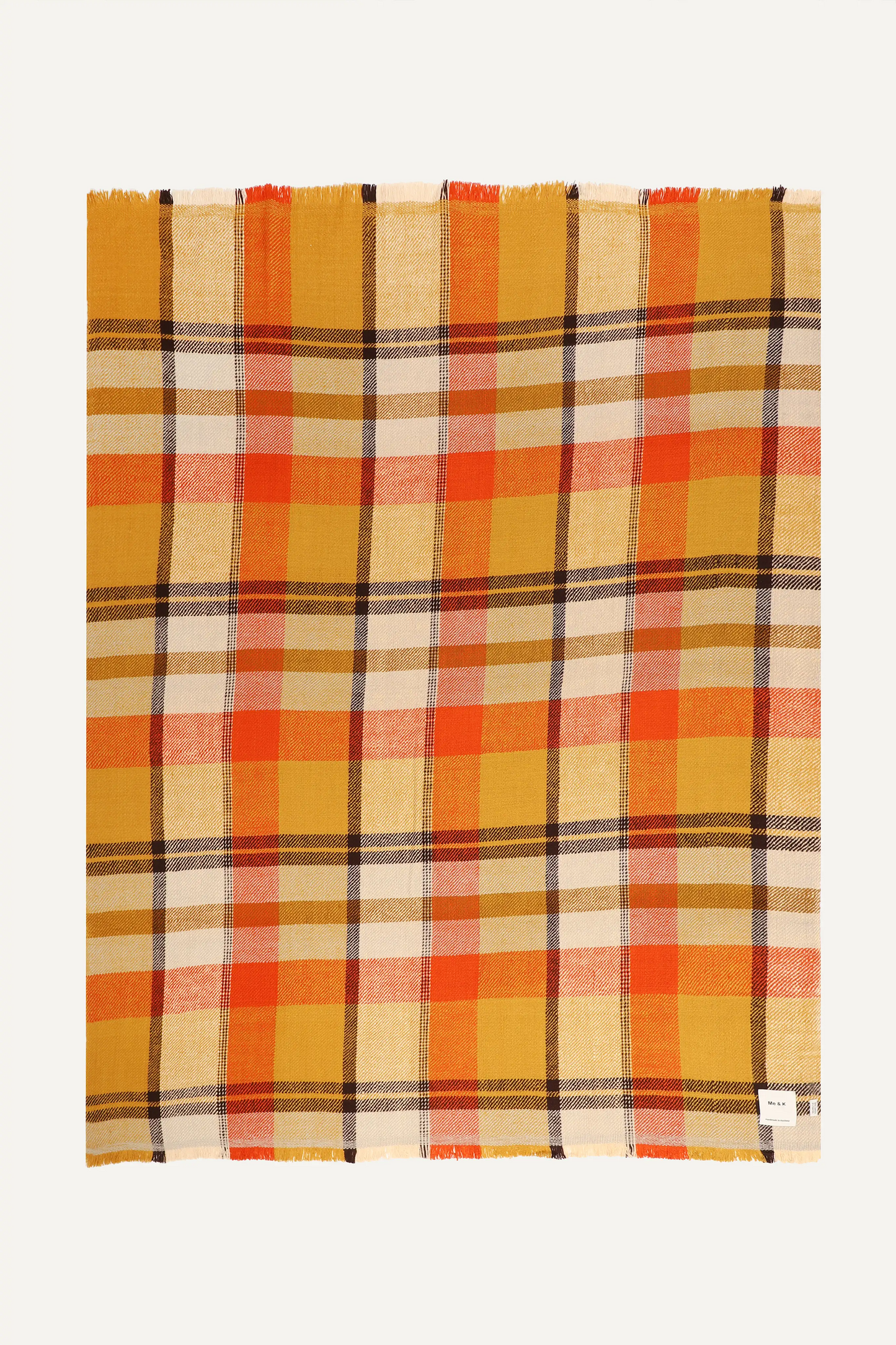 TARTAN THROW - SULPHUR COMBO