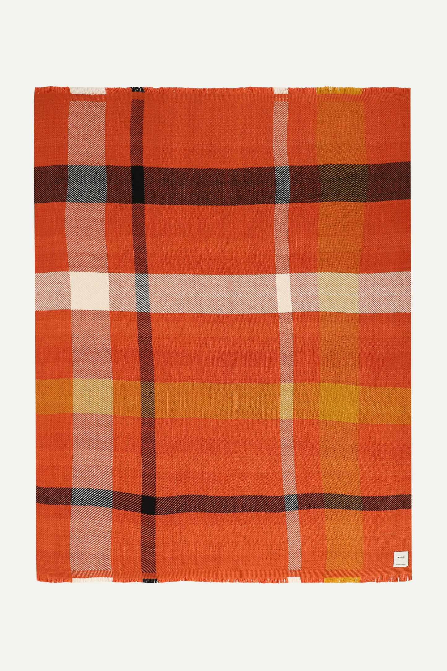 STRIPED TARTAN THROW - FADY RED COMBO