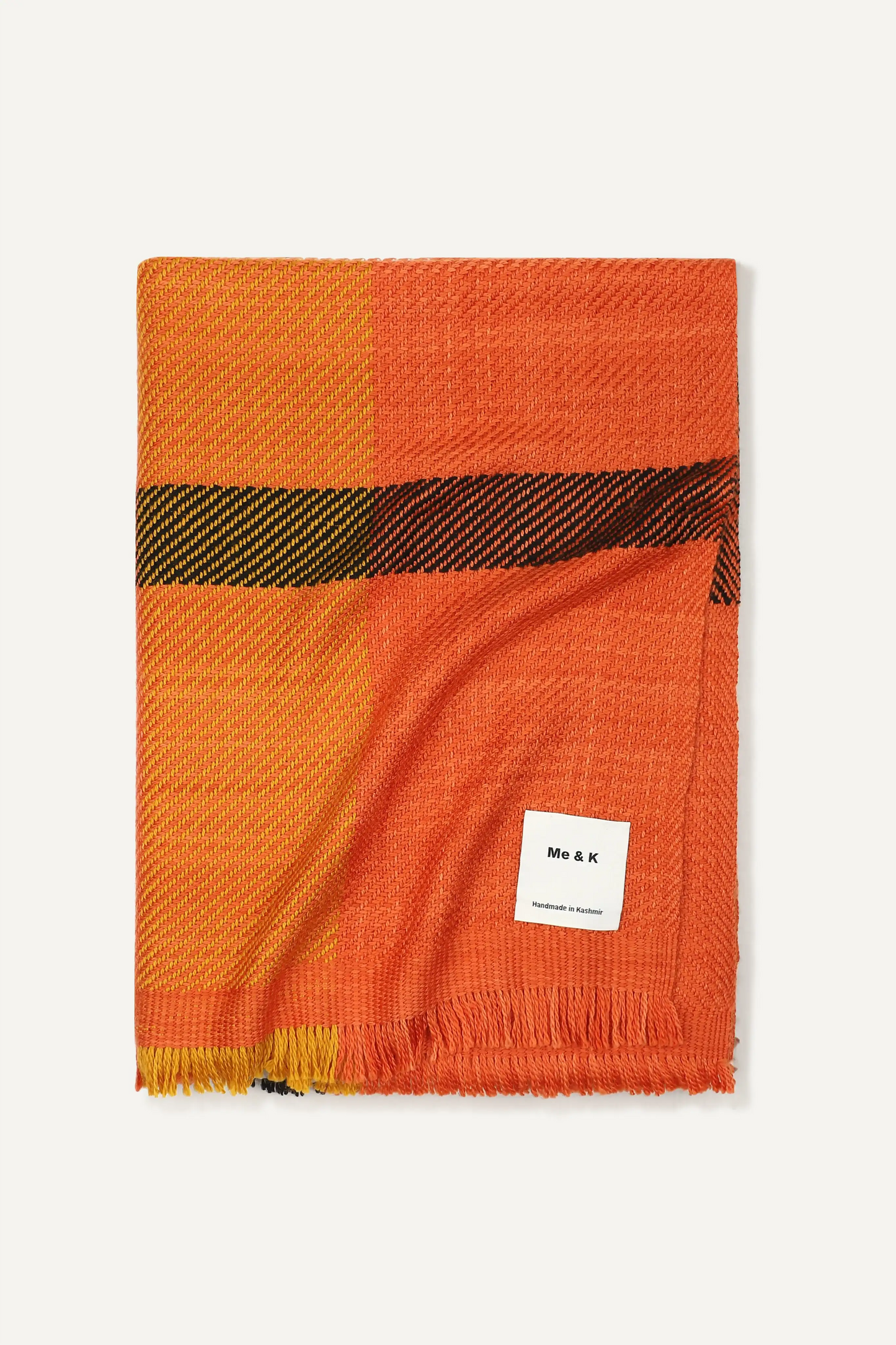 STRIPED TARTAN THROW - FADY RED COMBO