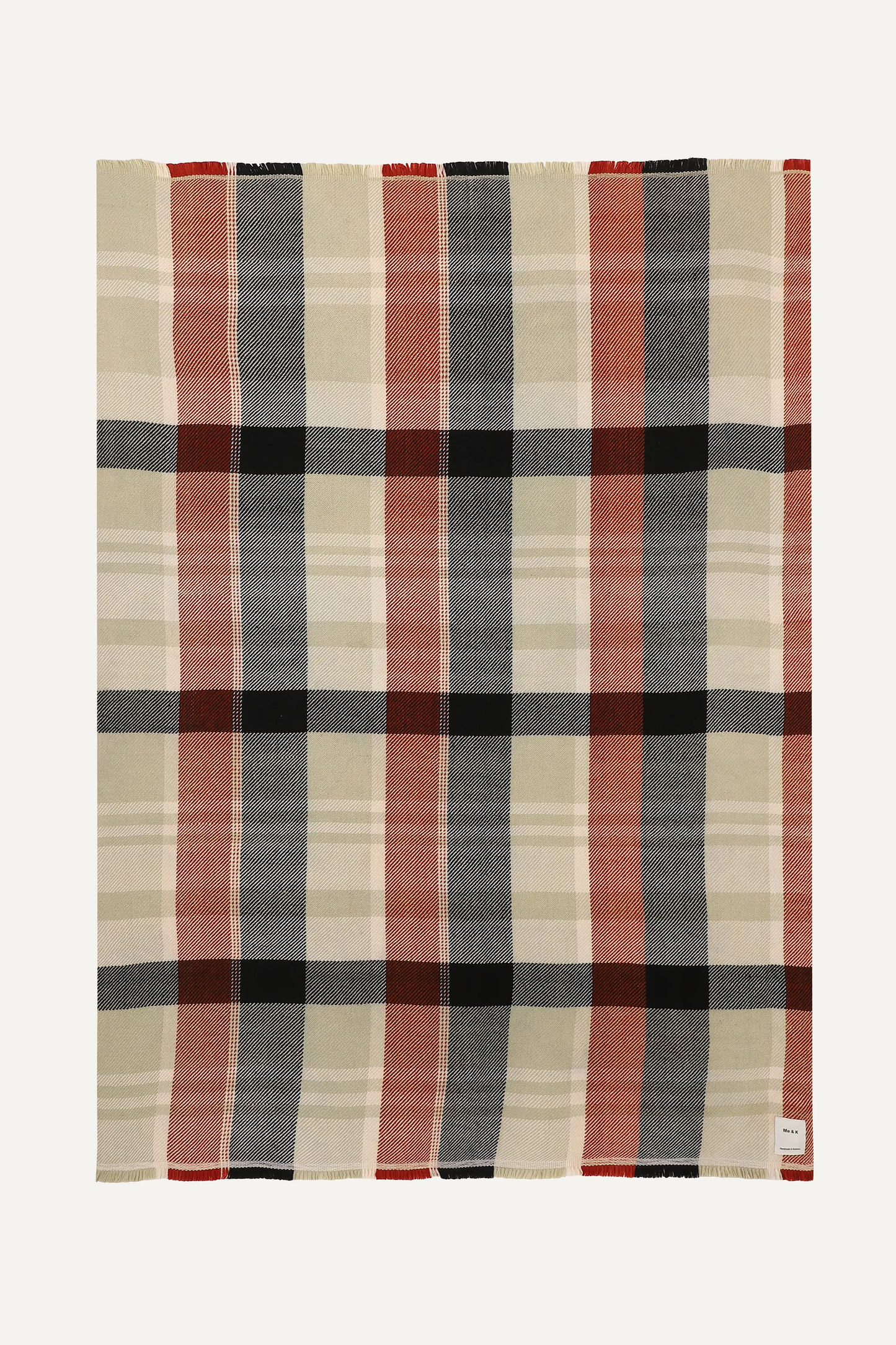 TARTAN THROW - RED ORANGE COMBO