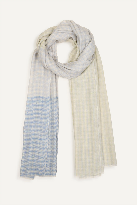 CHECK TRIO FOULARD - BLUE COMBO