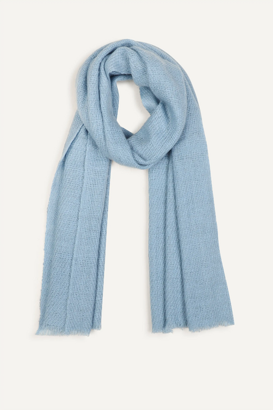 GAUZE MUFFLER ÉCHARPE - MILKY BLUE