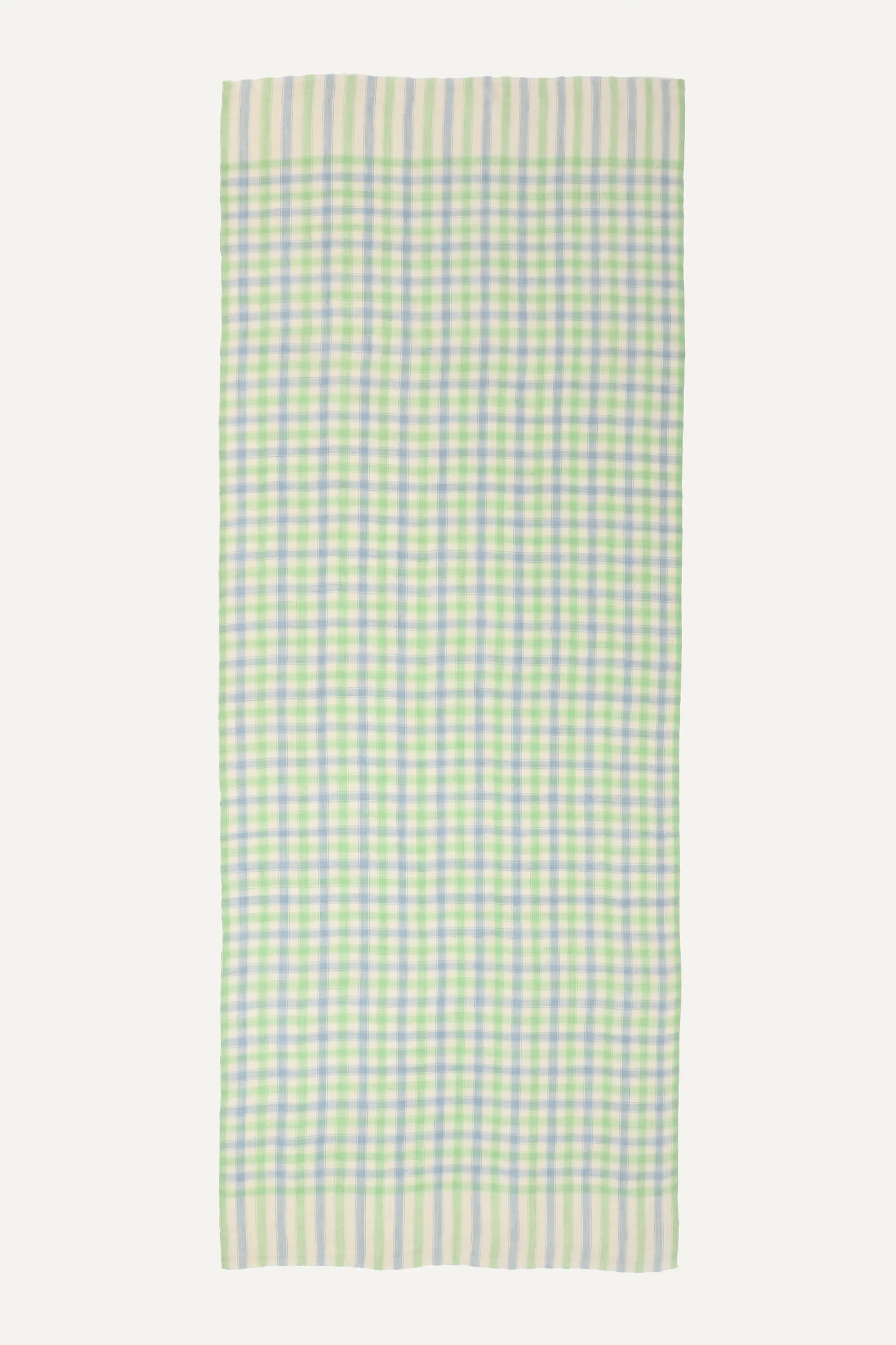 GINGHAM CHECK FOULARD - BLUE/GREEN COMBO
