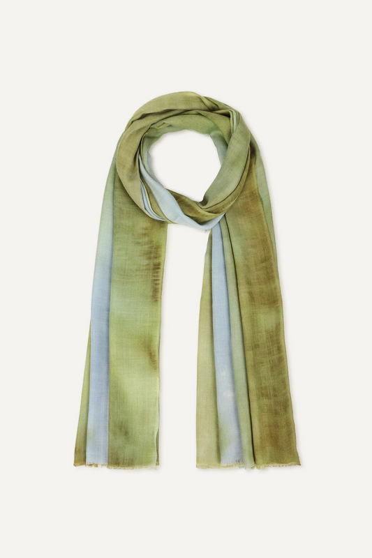 MIST -  HANDPAINT FOULARD - ICE GREY COMBO