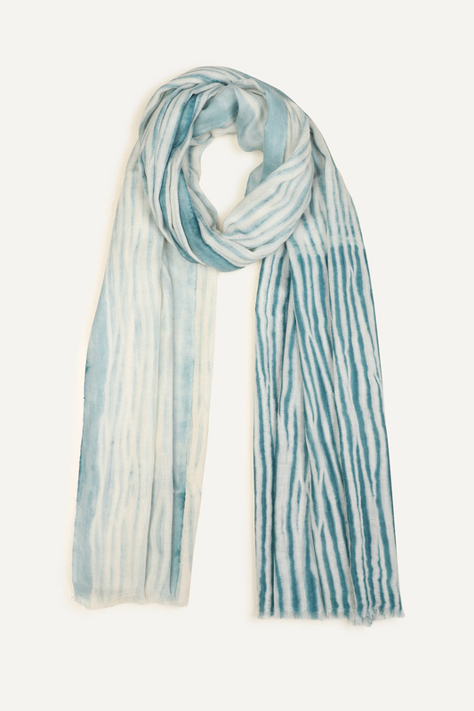 RYTHM -  SHIBORI FOULARD - HARBOUR BLUE