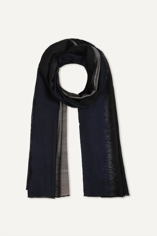 SHADED IKAT FOULARD - ICE GREY COMBO