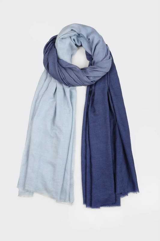 SHADED FOULARD - BLUE COMBO