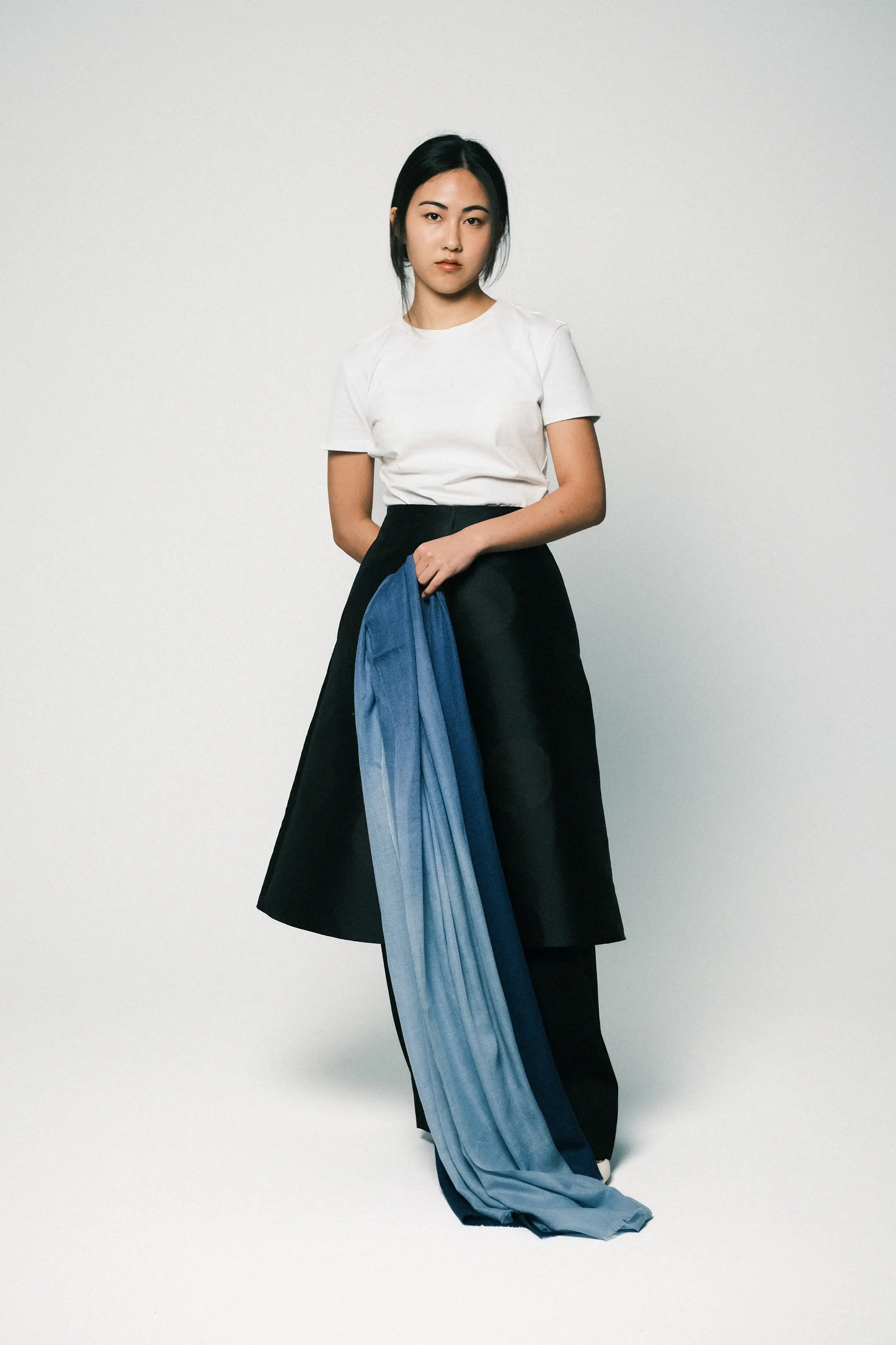 SHADED FOULARD - BLUE COMBO