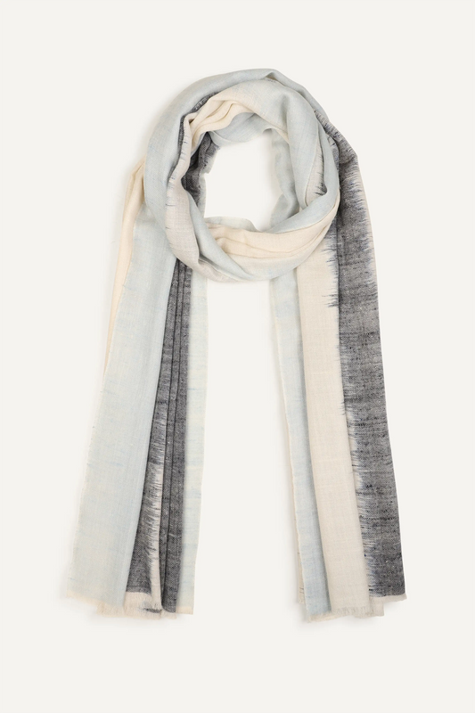 SHADED IKAT FOULARD - BLUE COMBO