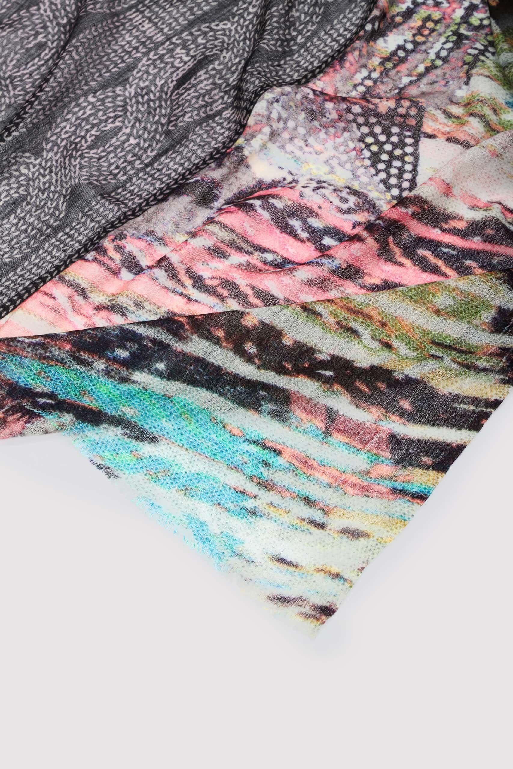 Funkiest print panelled scarf - Me & K