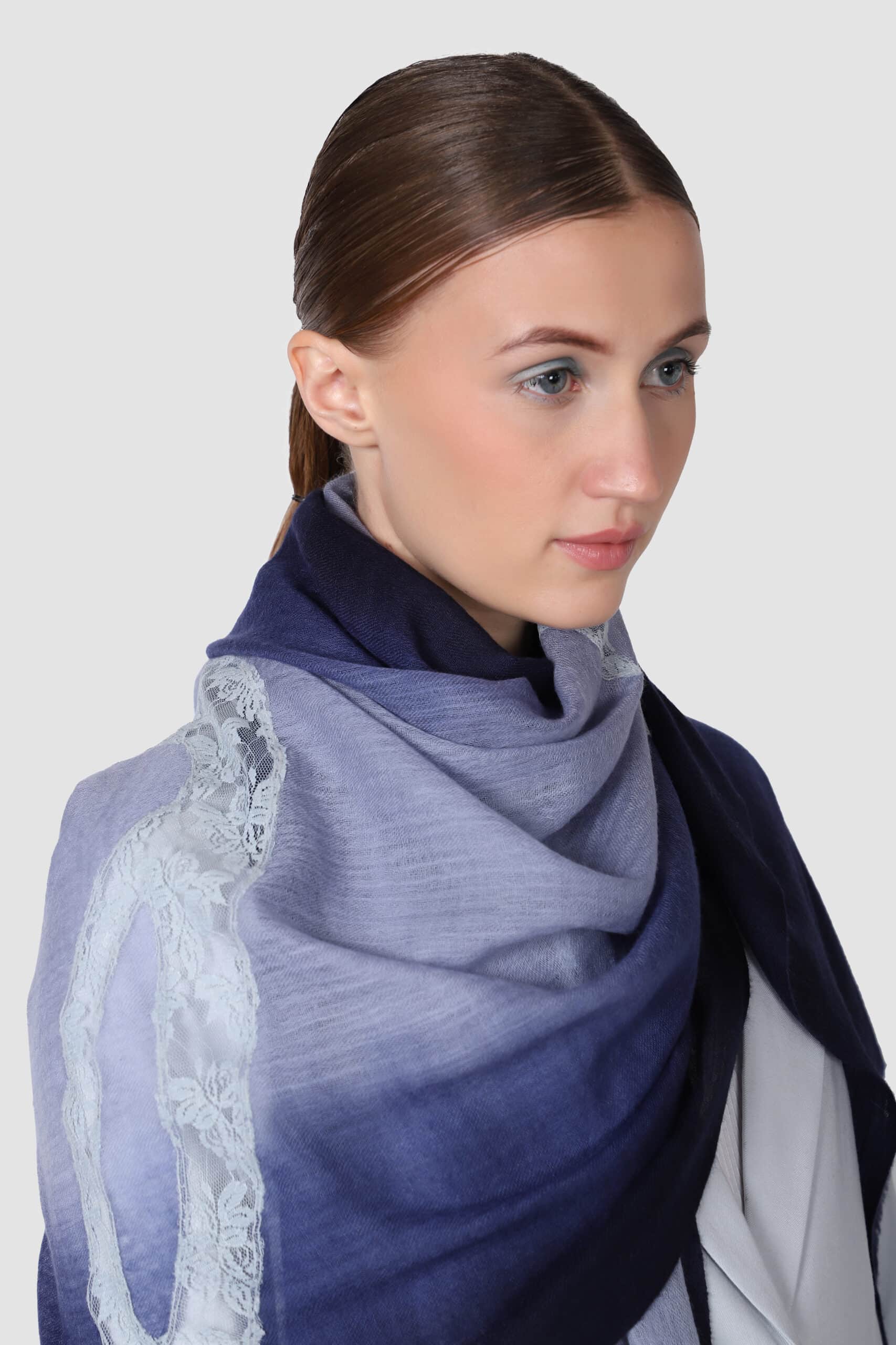 A model wearing belle ombre scarf - Me and K